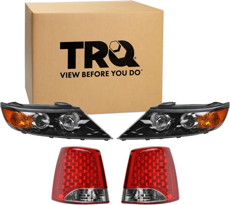 TRQ Lighting Kit Driver & Passenger Side Compatible with 2011-2013 Kia Sorento KI2502143 KI2503143 KI2804103 KI2805103 - Image 1
